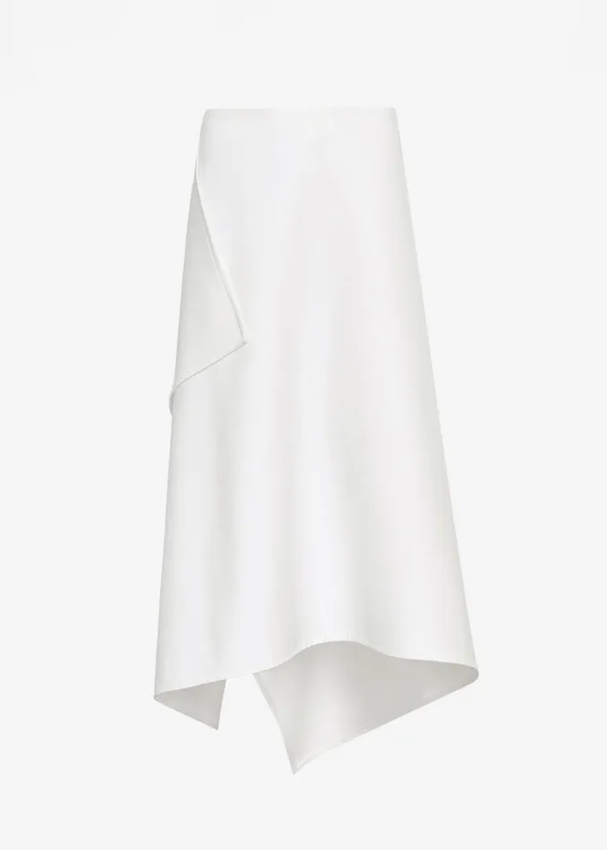 The Frankie Shop Bevza Midi Asymmetric Skirt 8211 White Shop Clothing