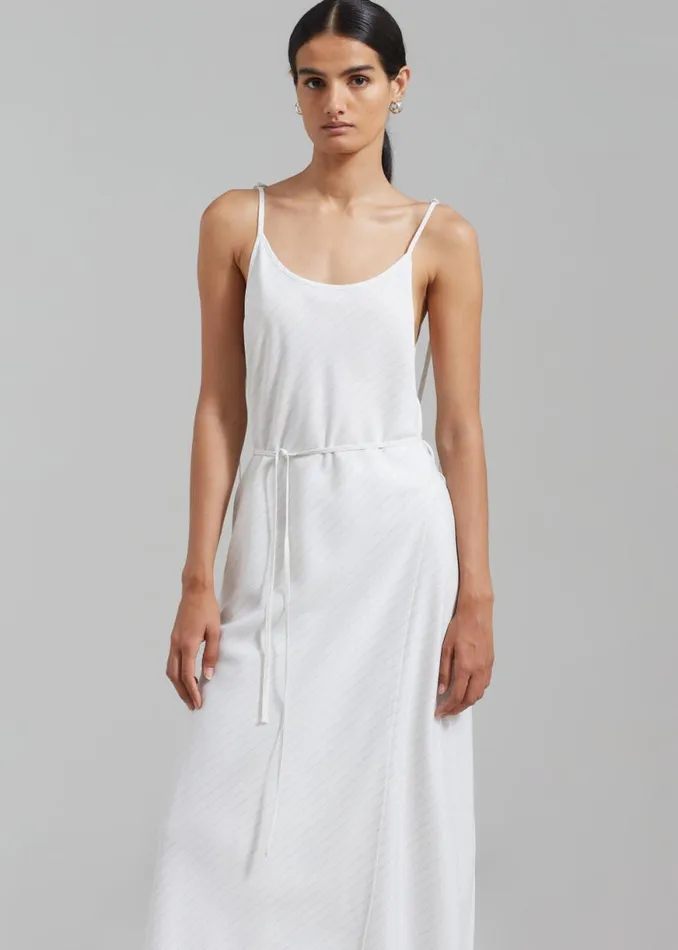 The Frankie Shop Brooke Tie Strap Maxi Dress 8211 Grey Stripe Shop Dresses