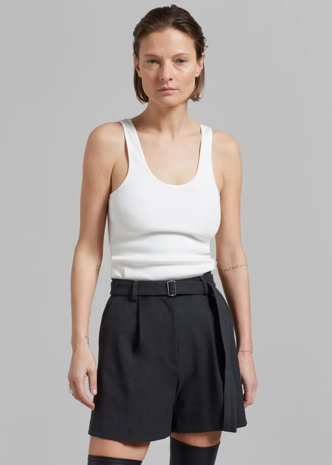 The Frankie Shop By Malene Birger Anisa Tank Top 8211 Soft White Shop Tops