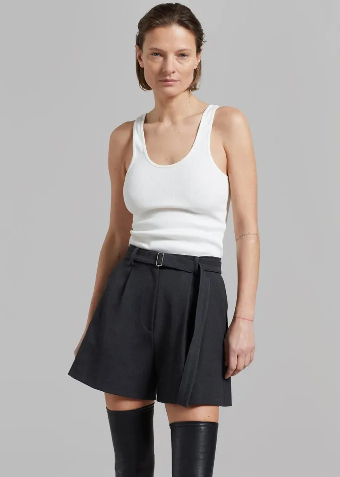 The Frankie Shop By Malene Birger Anisa Tank Top 8211 Soft White Shop Tops