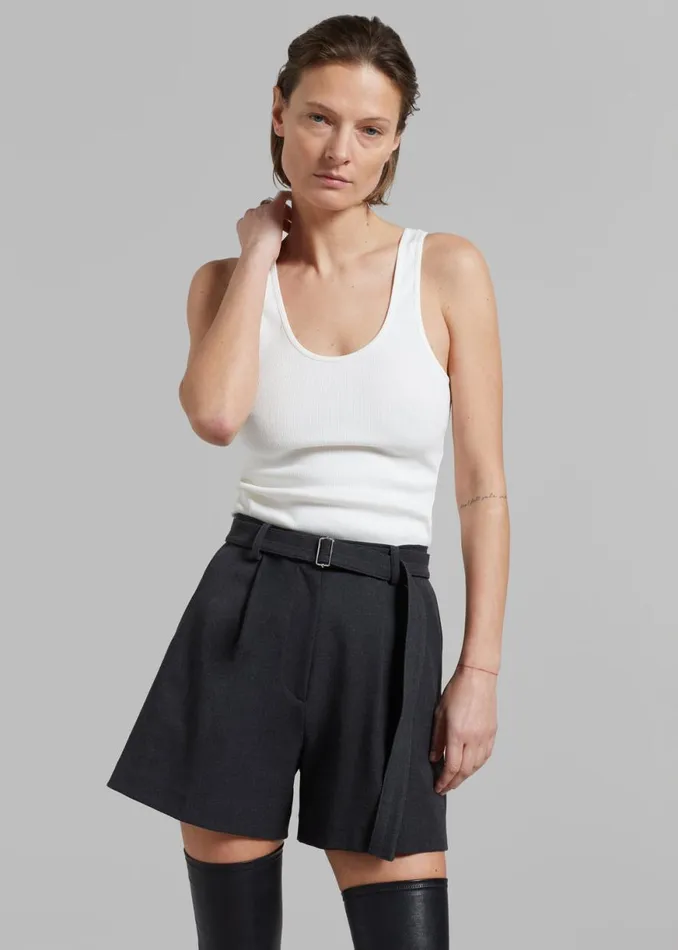 The Frankie Shop By Malene Birger Anisa Tank Top 8211 Soft White Shop Tops