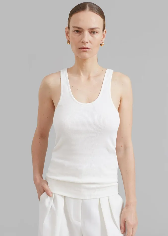 The Frankie Shop By Malene Birger Anisa Tank Top 8211 Soft White Shop Tops