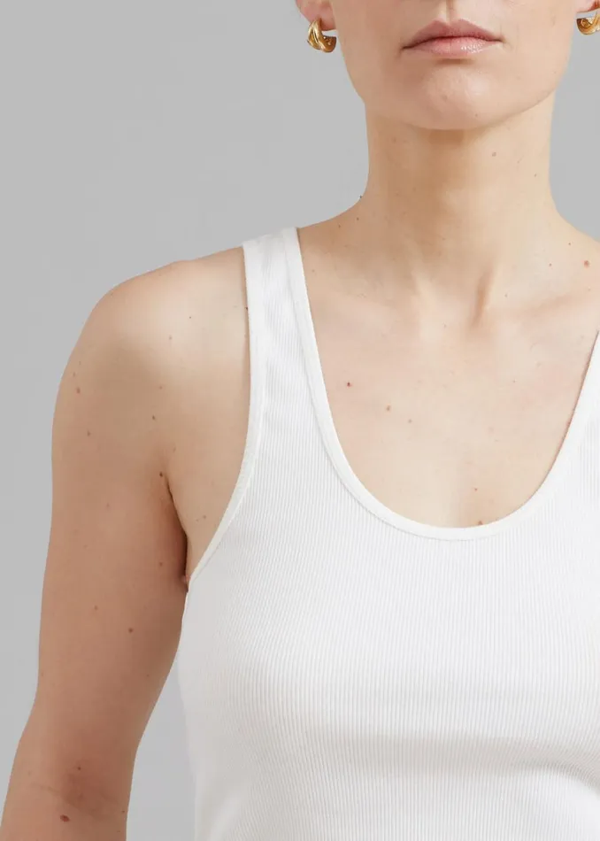 The Frankie Shop By Malene Birger Anisa Tank Top 8211 Soft White Shop Tops