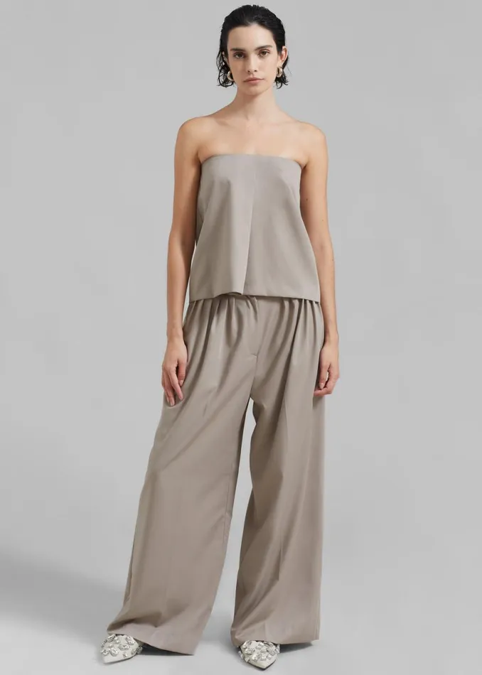 The Frankie Shop Catalina Tube Top 8211 Grey Shop Tops