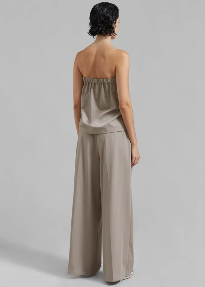 The Frankie Shop Catalina Tube Top 8211 Grey Shop Tops