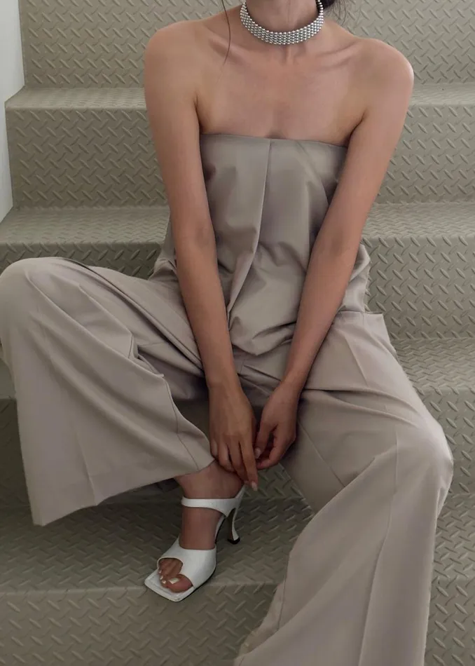 The Frankie Shop Catalina Tube Top 8211 Grey Shop Tops