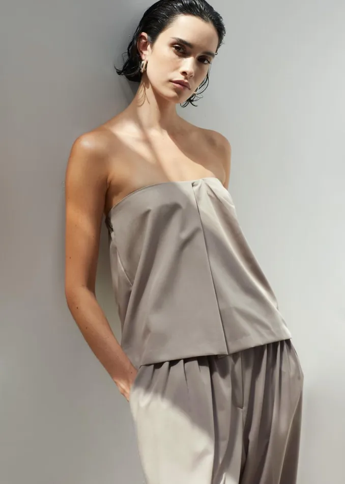 The Frankie Shop Catalina Tube Top 8211 Grey Shop Tops