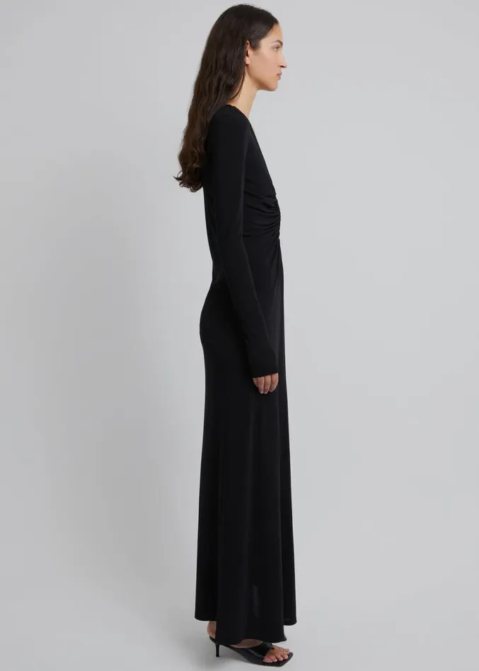 The Frankie Shop Christopher Esber Arced Palm Long Sleeve Dress 8211 Black Shop Dresses