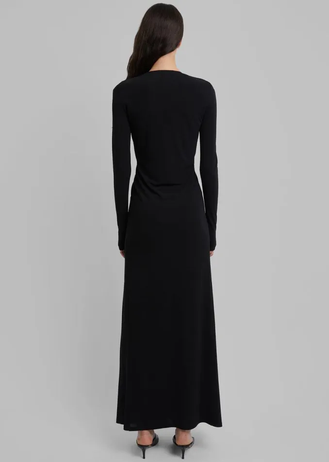 The Frankie Shop Christopher Esber Arced Palm Long Sleeve Dress 8211 Black Shop Dresses
