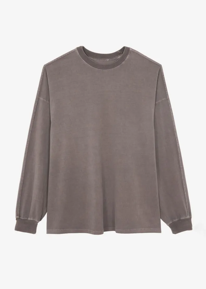 The Frankie Shop Collins Long Sleeve Tee 8211 Brown Shop Clothing