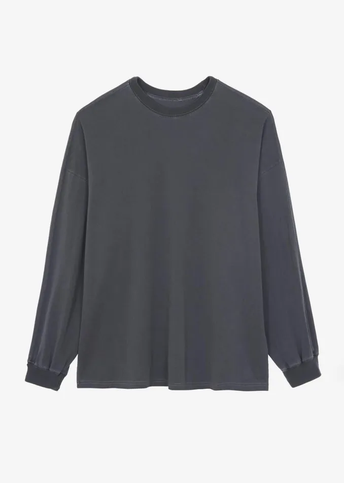 The Frankie Shop Collins Long Sleeve Tee 8211 Charcoal Shop Clothing