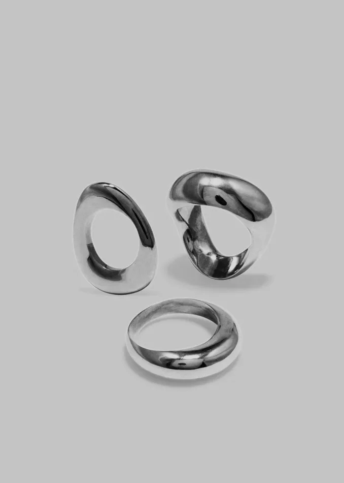 The Frankie Shop Completedworks H52 PostCapital Rings 8211 Platinum Shop Accessories