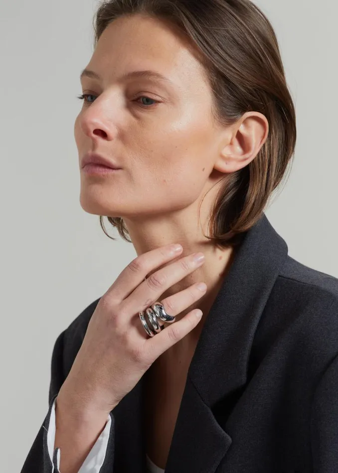 The Frankie Shop Completedworks H52 PostCapital Rings 8211 Platinum Shop Accessories