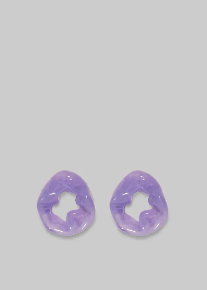 The Frankie Shop Completedworks Scrunch BioResin Earrings 8211 Lilac Shop Accessories