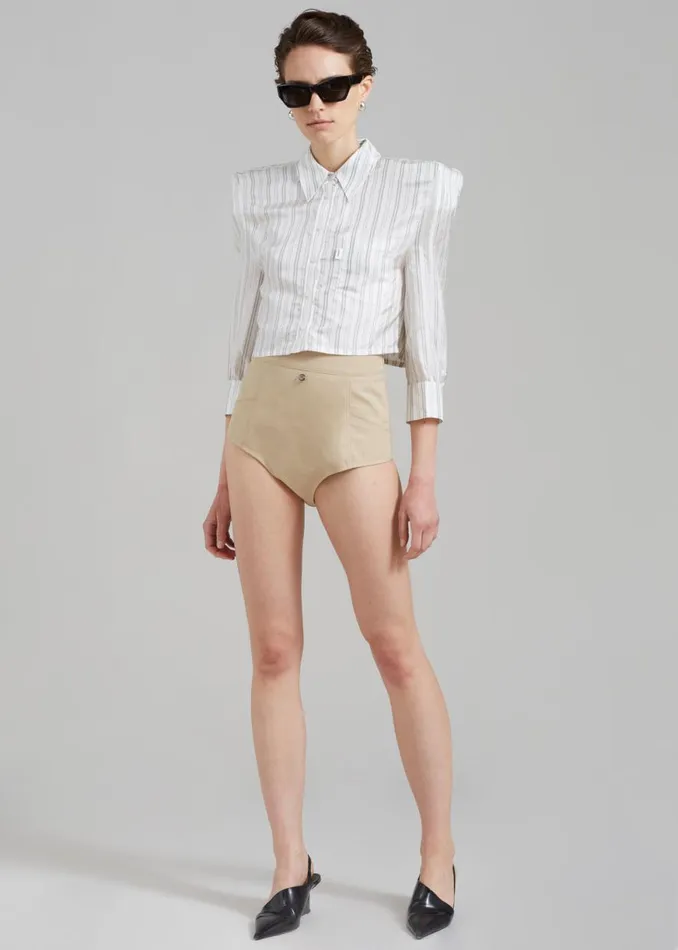 The Frankie Shop Coperni Power Shirt 8211 Ivory Shop Tops