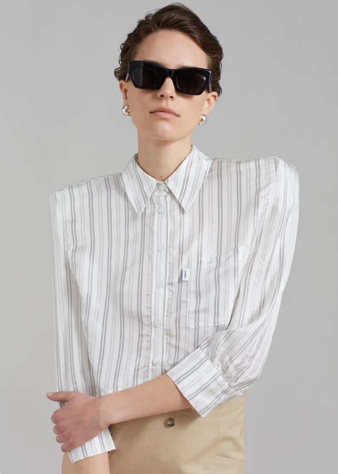 The Frankie Shop Coperni Power Shirt 8211 Ivory Shop Tops