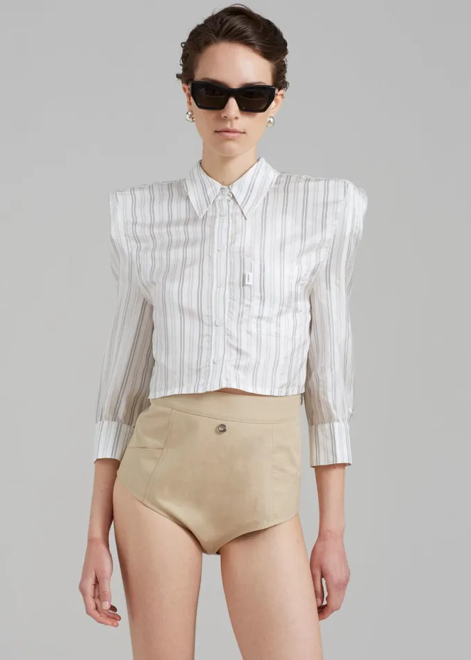 The Frankie Shop Coperni Power Shirt 8211 Ivory Shop Tops