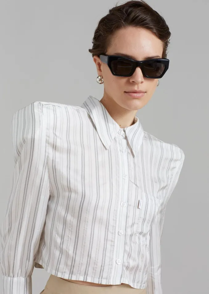 The Frankie Shop Coperni Power Shirt 8211 Ivory Shop Tops