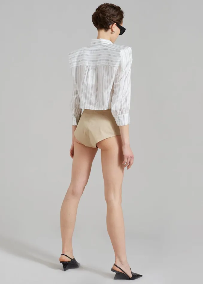The Frankie Shop Coperni Power Shirt 8211 Ivory Shop Tops