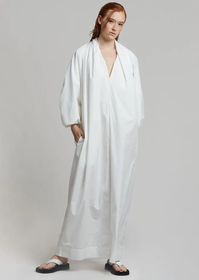 The Frankie Shop Esse Studios Collected Long Dress 8211 Ivory Shop Dresses