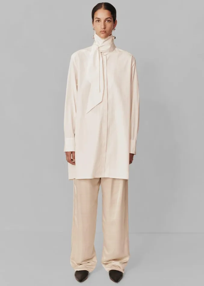 The Frankie Shop Esse Studios Evie Scarf Shirt 8211 Crema Shop Tops