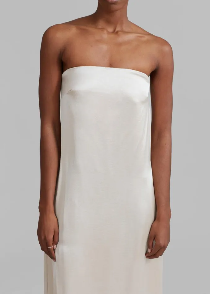 The Frankie Shop Esse Studios Opia Column Dress 8211 Champagne Shop Dresses