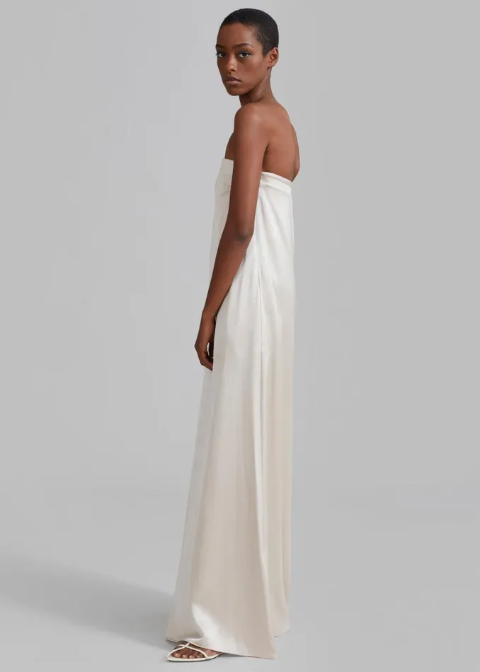 The Frankie Shop Esse Studios Opia Column Dress 8211 Champagne Shop Dresses