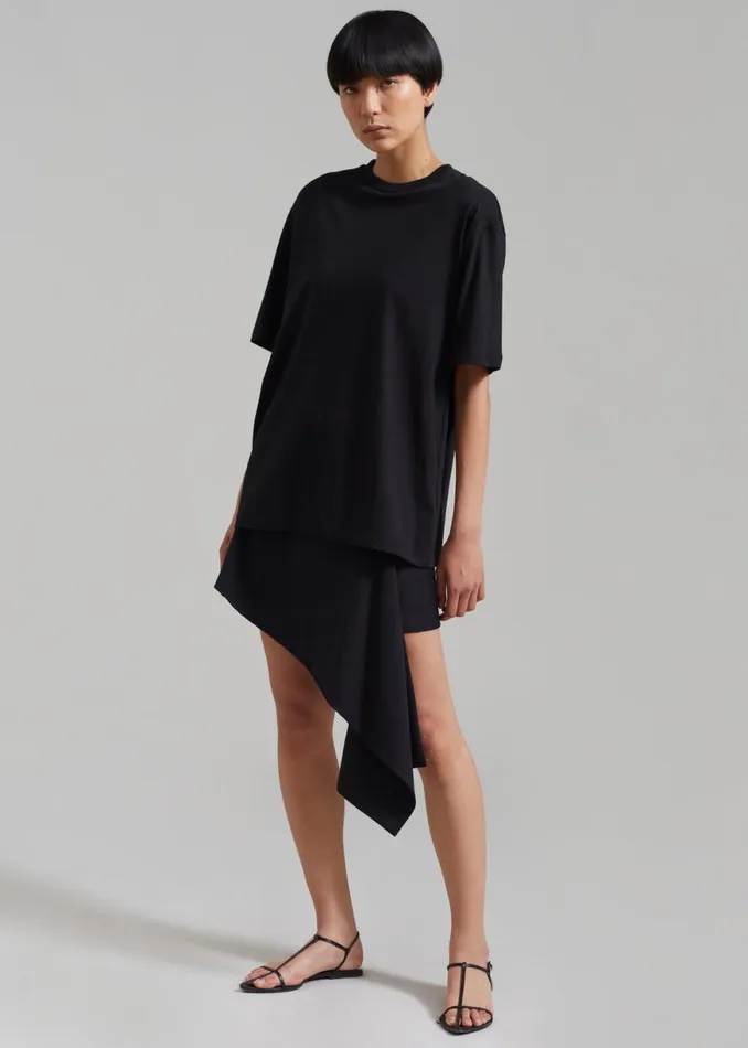 The Frankie Shop Faro Boxy Tee 8211 Black Shop Clothing