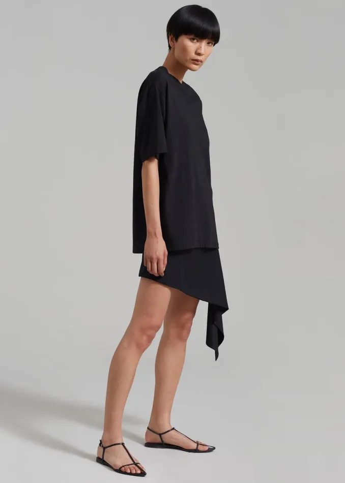 The Frankie Shop Faro Boxy Tee 8211 Black Shop Clothing