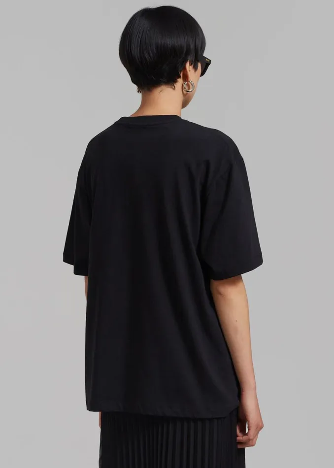 The Frankie Shop Faro Boxy Tee 8211 Black Shop Clothing