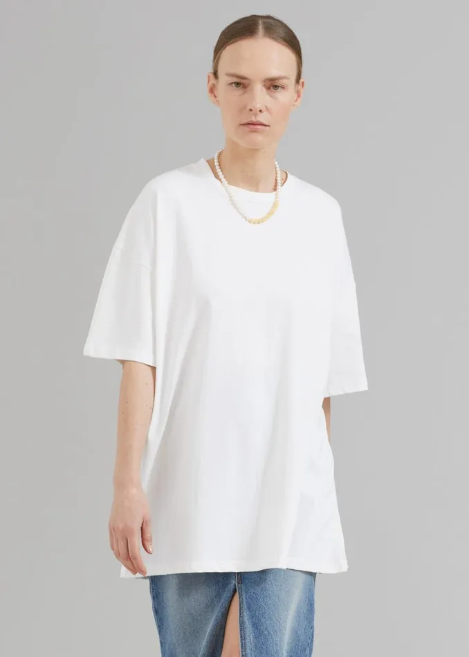 The Frankie Shop Faro Boxy Tee 8211 White Shop Clothing