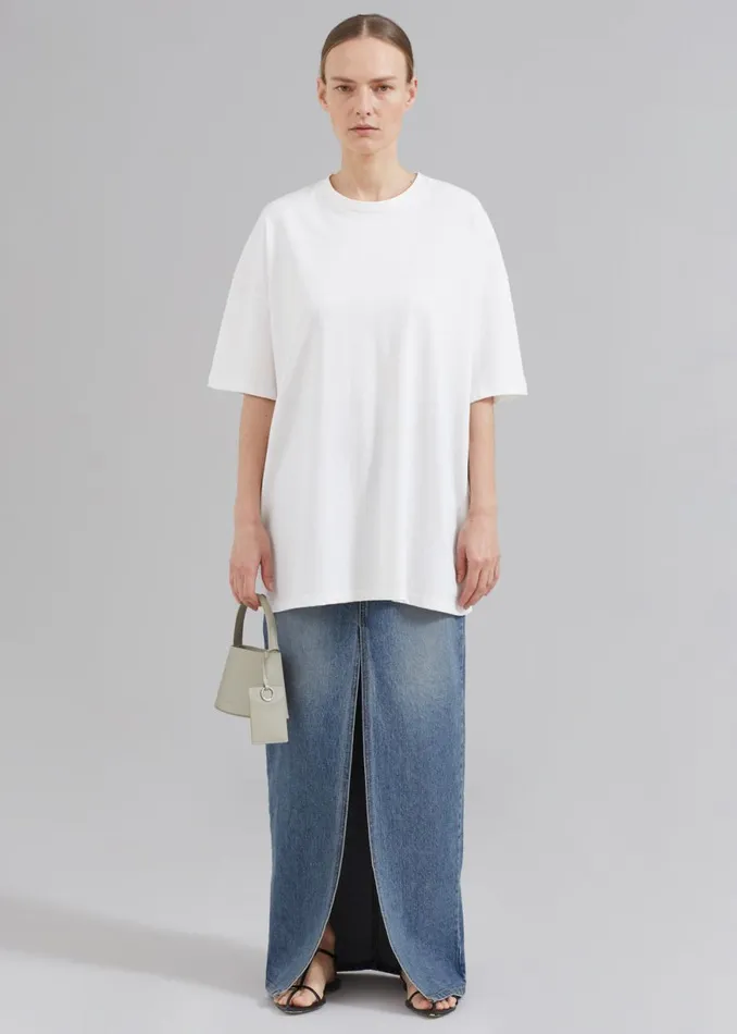 The Frankie Shop Faro Boxy Tee 8211 White Shop Clothing