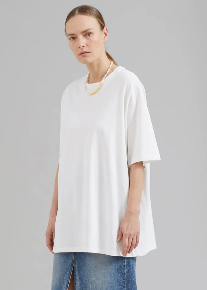 The Frankie Shop Faro Boxy Tee 8211 White Shop Clothing