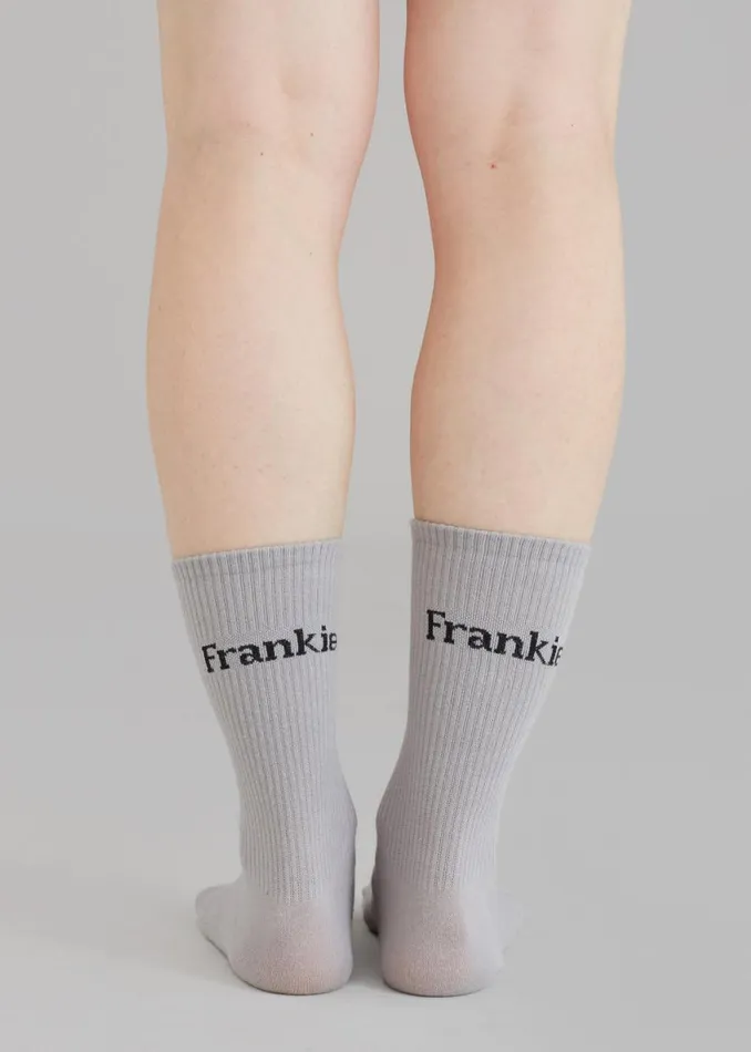 The Frankie Shop Frankie In English Ribbed Socks 8211 Grey Shop Accessories