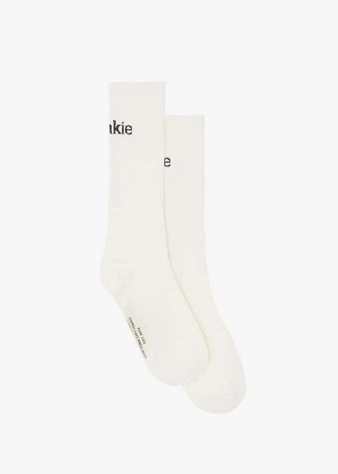The Frankie Shop Frankie In English Ribbed Socks 8211 Vanilla Shop Accessories