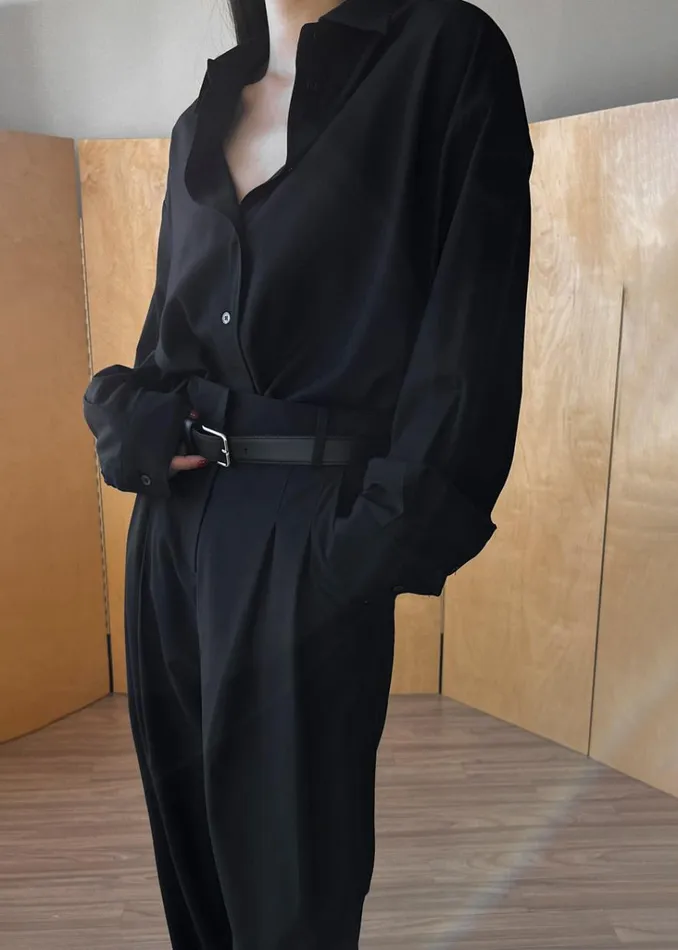 The Frankie Shop Gelso Shirt 8211 Black Shop Tops