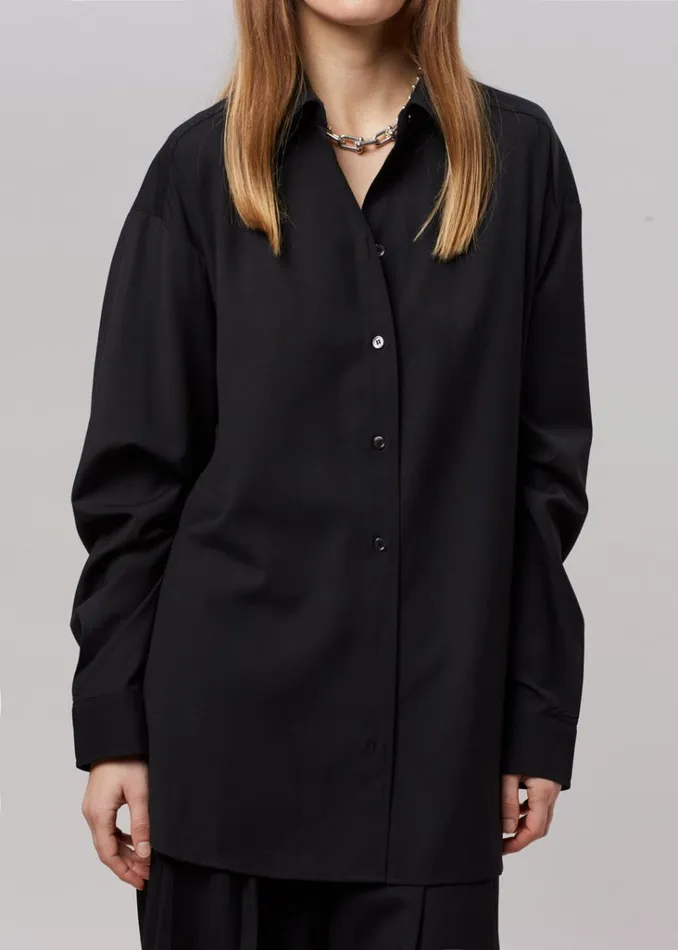 The Frankie Shop Gelso Shirt 8211 Black Shop Tops