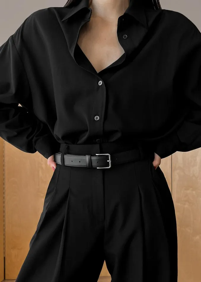 The Frankie Shop Gelso Shirt 8211 Black Shop Tops