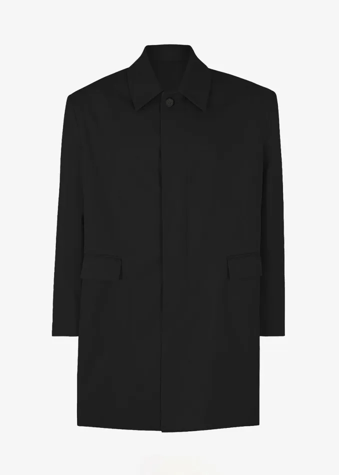 The Frankie Shop Ghent Padded Shoulder Trench 8211 Black Shop Outerwear