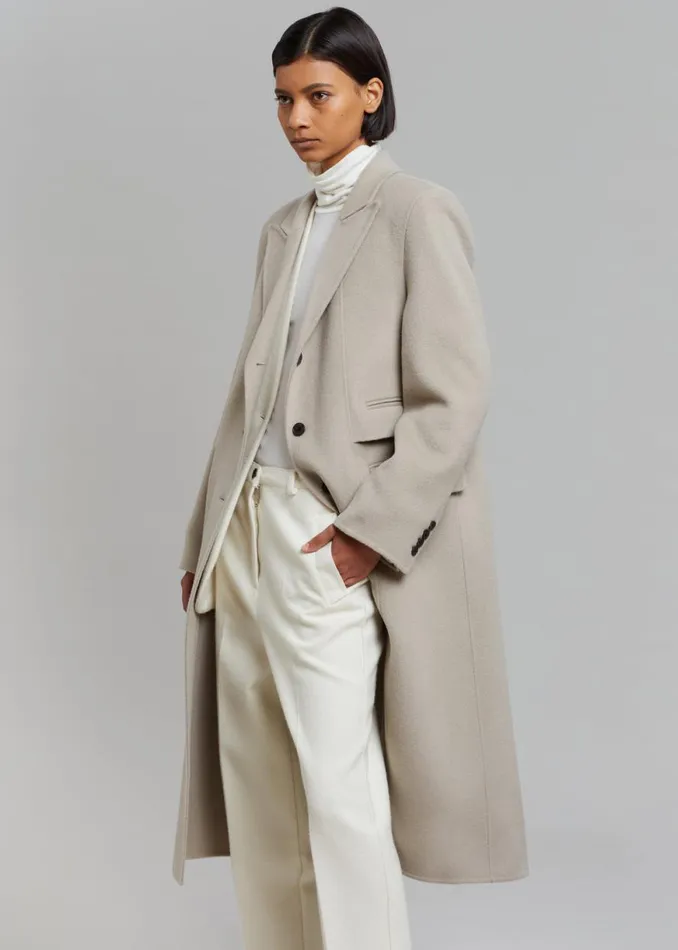 The Frankie Shop Jodie Double Pocket Coat 8211 Beige Shop Outerwear
