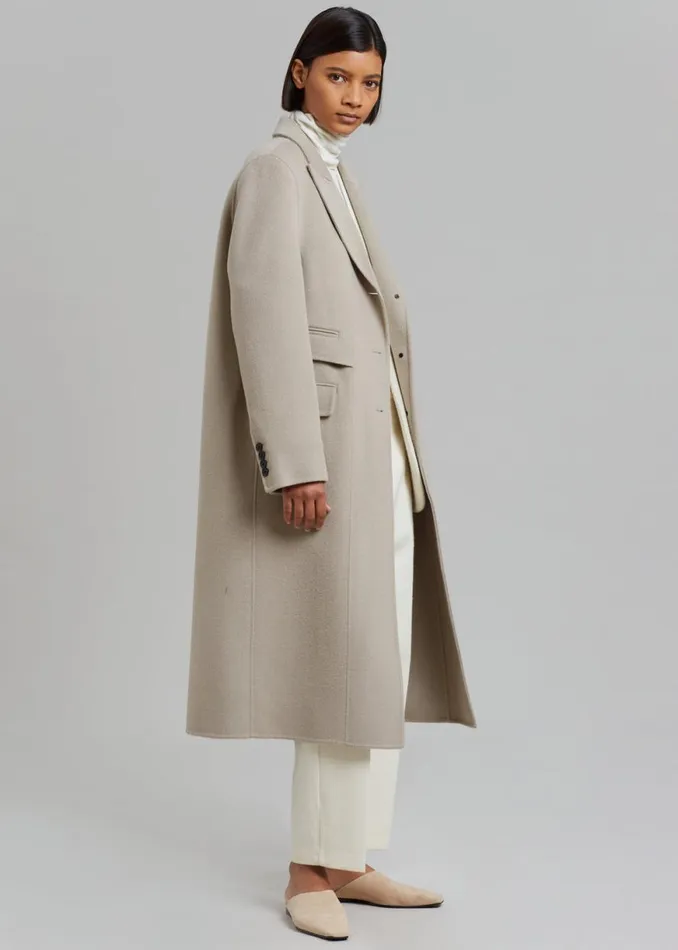 The Frankie Shop Jodie Double Pocket Coat 8211 Beige Shop Outerwear
