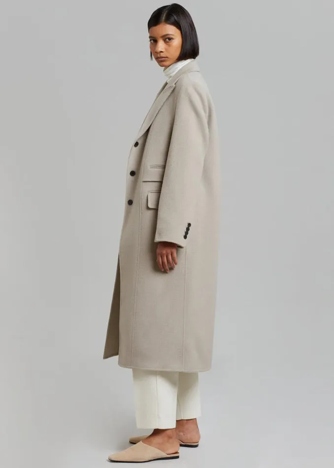 The Frankie Shop Jodie Double Pocket Coat 8211 Beige Shop Outerwear