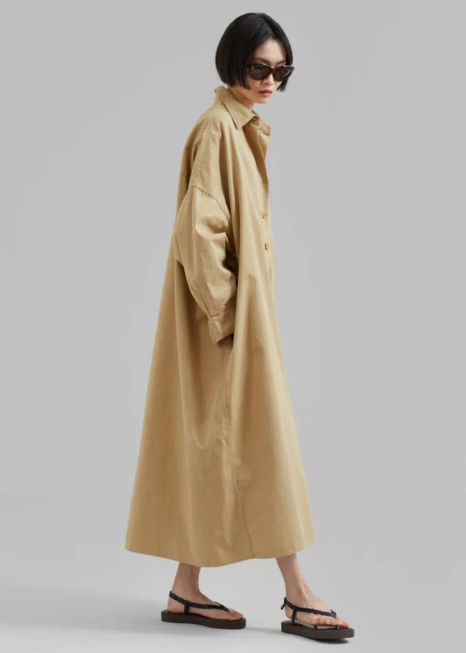 The Frankie Shop Kason Oversized Shirt Dress 8211 Sahara Shop Dresses