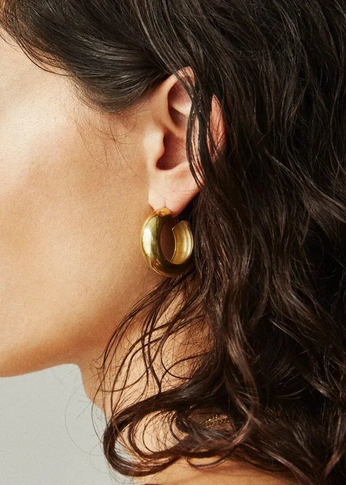 The Frankie Shop Laura Lombardi Cusp Hoops 8211 Gold Shop Accessories