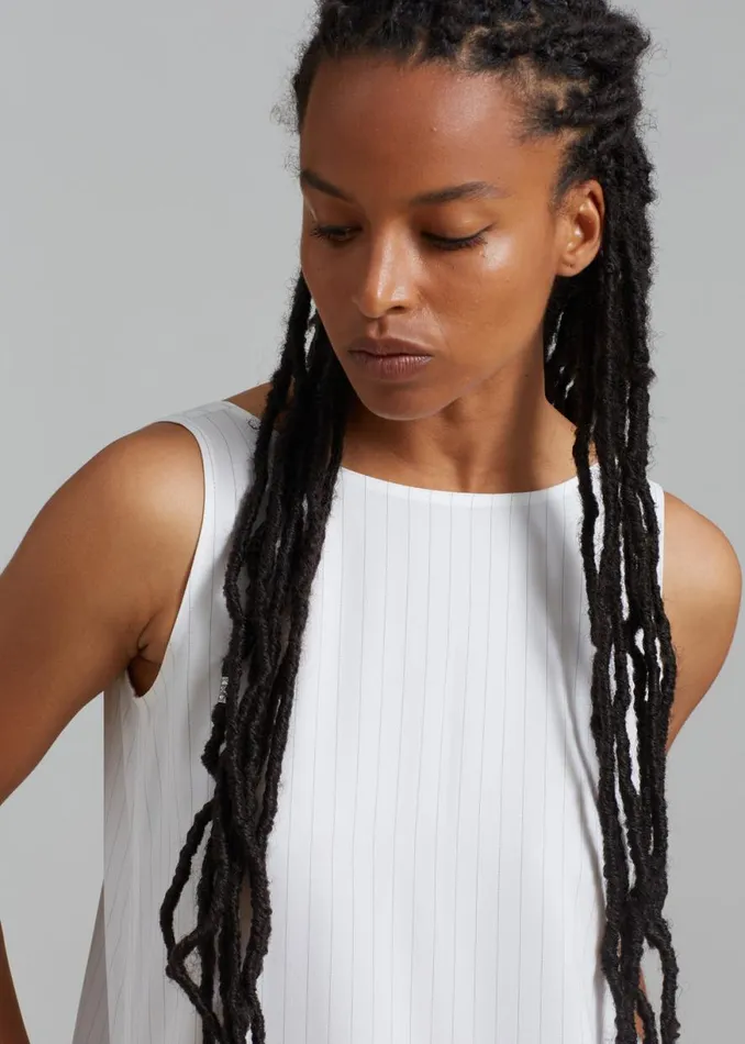 The Frankie Shop Laurel Sleeveless Maxi Dress 8211 White Pinstripe Shop Dresses