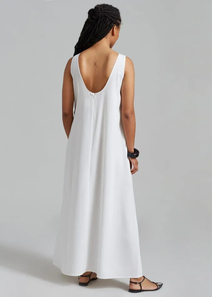 The Frankie Shop Laurel Sleeveless Maxi Dress 8211 White Pinstripe Shop Dresses