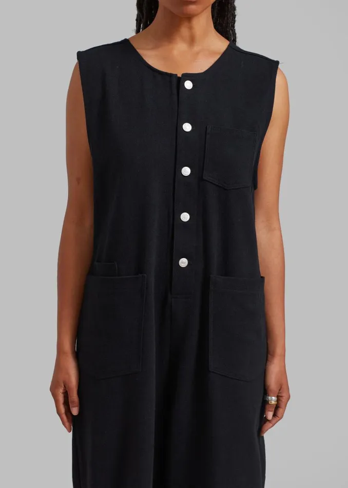 The Frankie Shop Liv Denim Jumpsuit 8211 Black Shop Denim