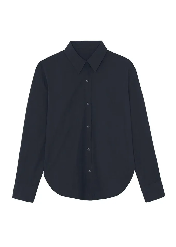 The Frankie Shop Lotta Fluid Shirt 8211 Charcoal Shop Tops