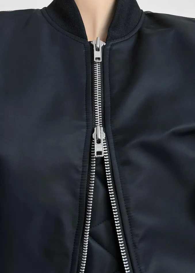 The Frankie Shop Mati Cropped Padded Bomber 8211 Black Shop Outerwear