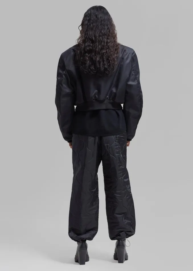 The Frankie Shop Mati Cropped Padded Bomber 8211 Black Shop Outerwear